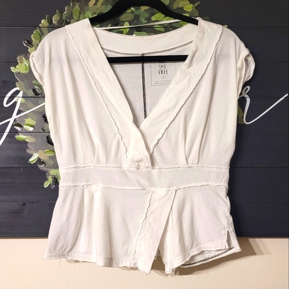 We The Free Tops - We The Free Surplice Top White Size Small